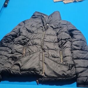 BONGO Black and Gray Fur-Lined Jacket